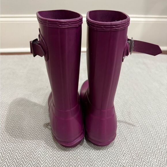 Hunter Deep Purple Short Classic Waterproof Boots Size 6 - Picture 3 of 5